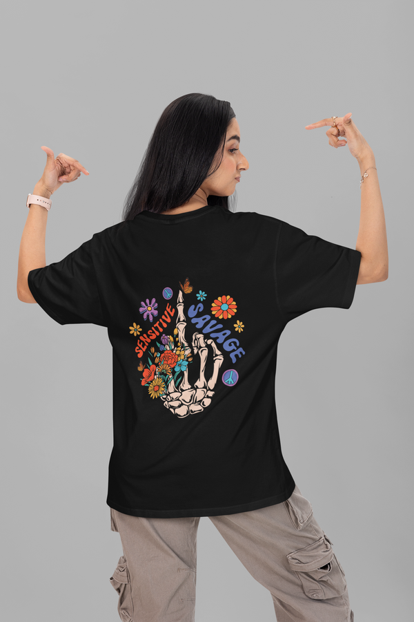 SAVAGE COTTON TERRY oversized T-shirt