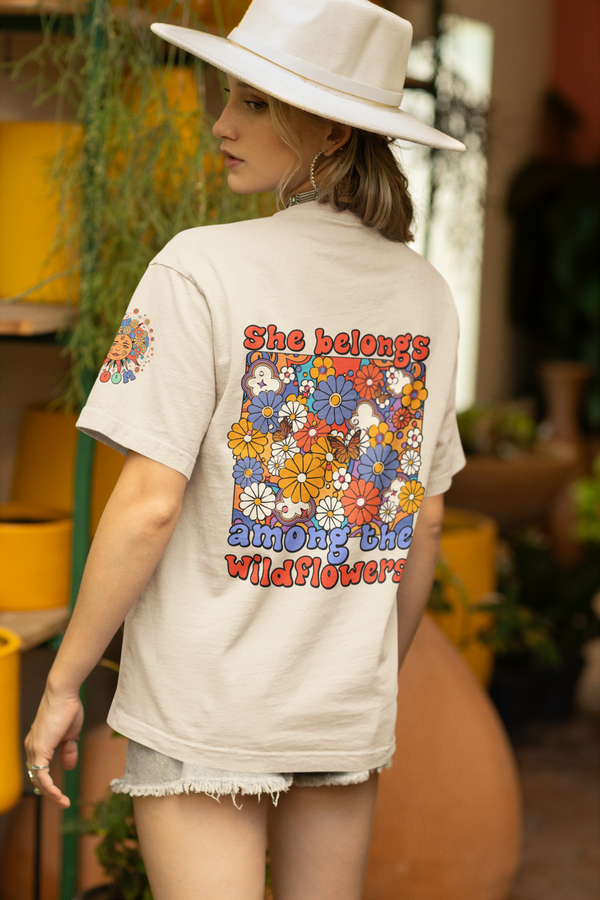 WILDERNESS BLOOM COTTON TERRY oversized Tshirt