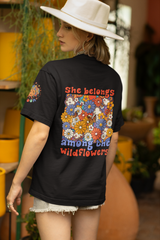 WILDERNESS BLOOM COTTON TERRY oversized Tshirt