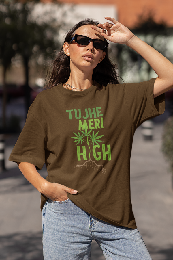 THE LEAF COTTON TERRY OVERSIZED T-shirt