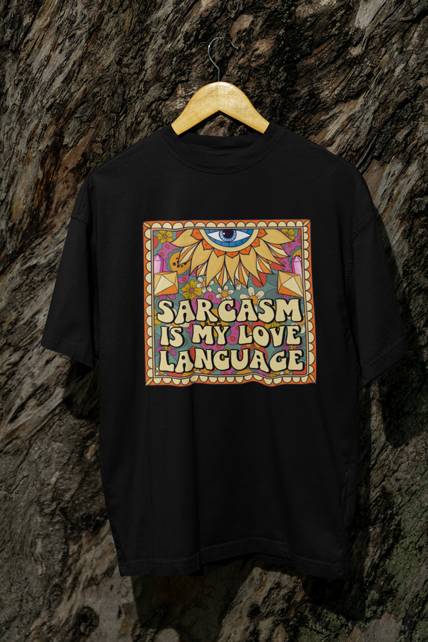 Sarcasm Terry Cotton Oversized Tshirt