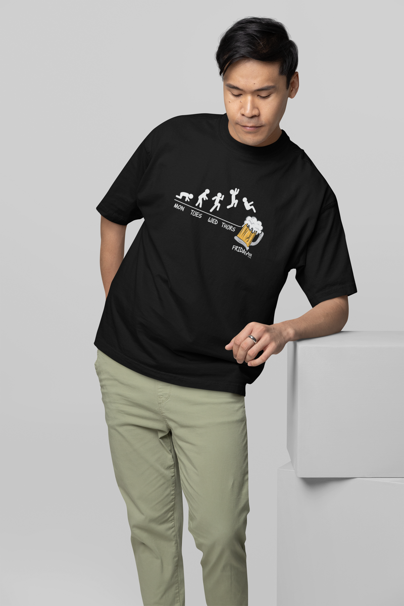 BEER COTTON TERRY oversized T-shirt