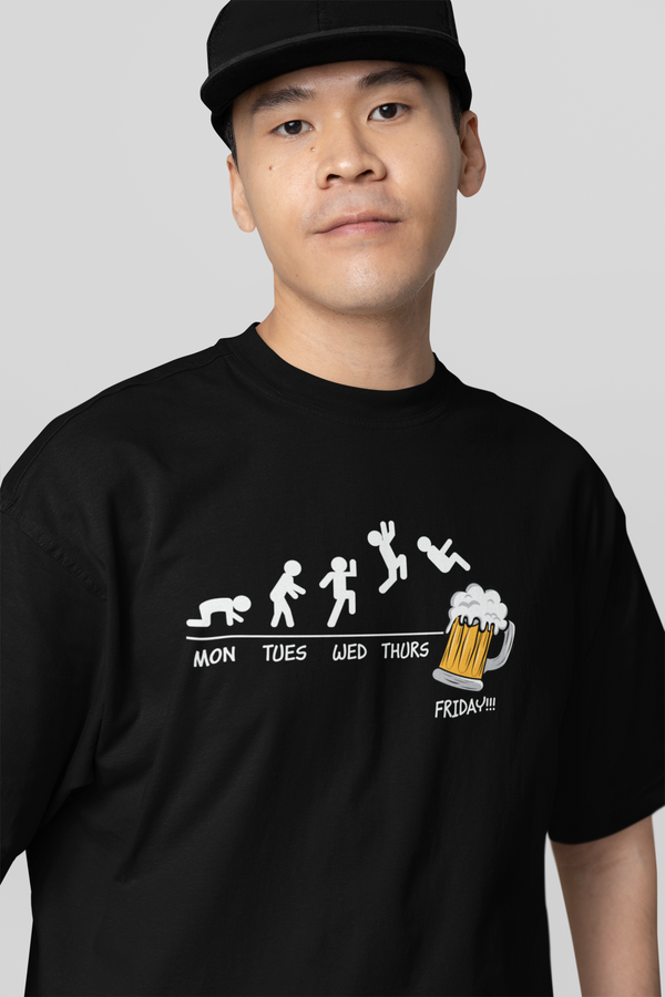 BEER COTTON TERRY oversized T-shirt