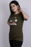 TIME TO TRAVEL OLIVE T-SHIRT (UNISEX FIT)