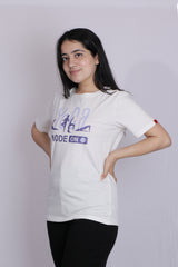 YOGA MODE-ON white T-shirt (UNISEX FIT)