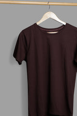 CHOCOLATE BROWN PREMIUM COTTON SOLID COLOUR T-SHIRT(UNISEX FIT)