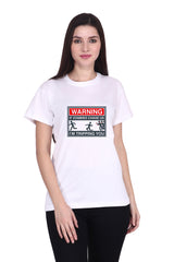 WARNING! If Zombies Chase US (F) - White