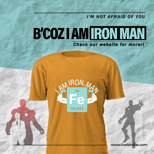I am Iron Man (M) - Mustard Yellow