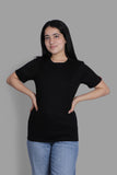 DEEP BLACK PREMIUM COTTON SOLID COLOUR T-SHIRT ( UNISEX FIT)
