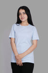 SKY BLUE PREMIUM COTTON SOLID COLOUR T-SHIRT (UNISEX FIT)