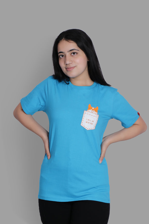 POCKET PUPPY BLUE ( UNISEX FIT)