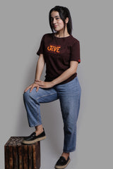 Don't Give Up Chocolate Brown T-SHIRT (UNISEX FIT)