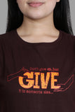 Don't Give Up Chocolate Brown T-SHIRT (UNISEX FIT)