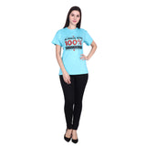 Always Give 100% Unless (F) - Turquoise Blue
