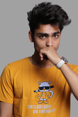 SASSY CAT T-SHIRT yellow (UNISEX FIT)