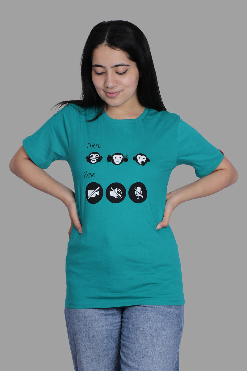 THEN vs NOW T-shirt Rama green ( UNISEX FIT)