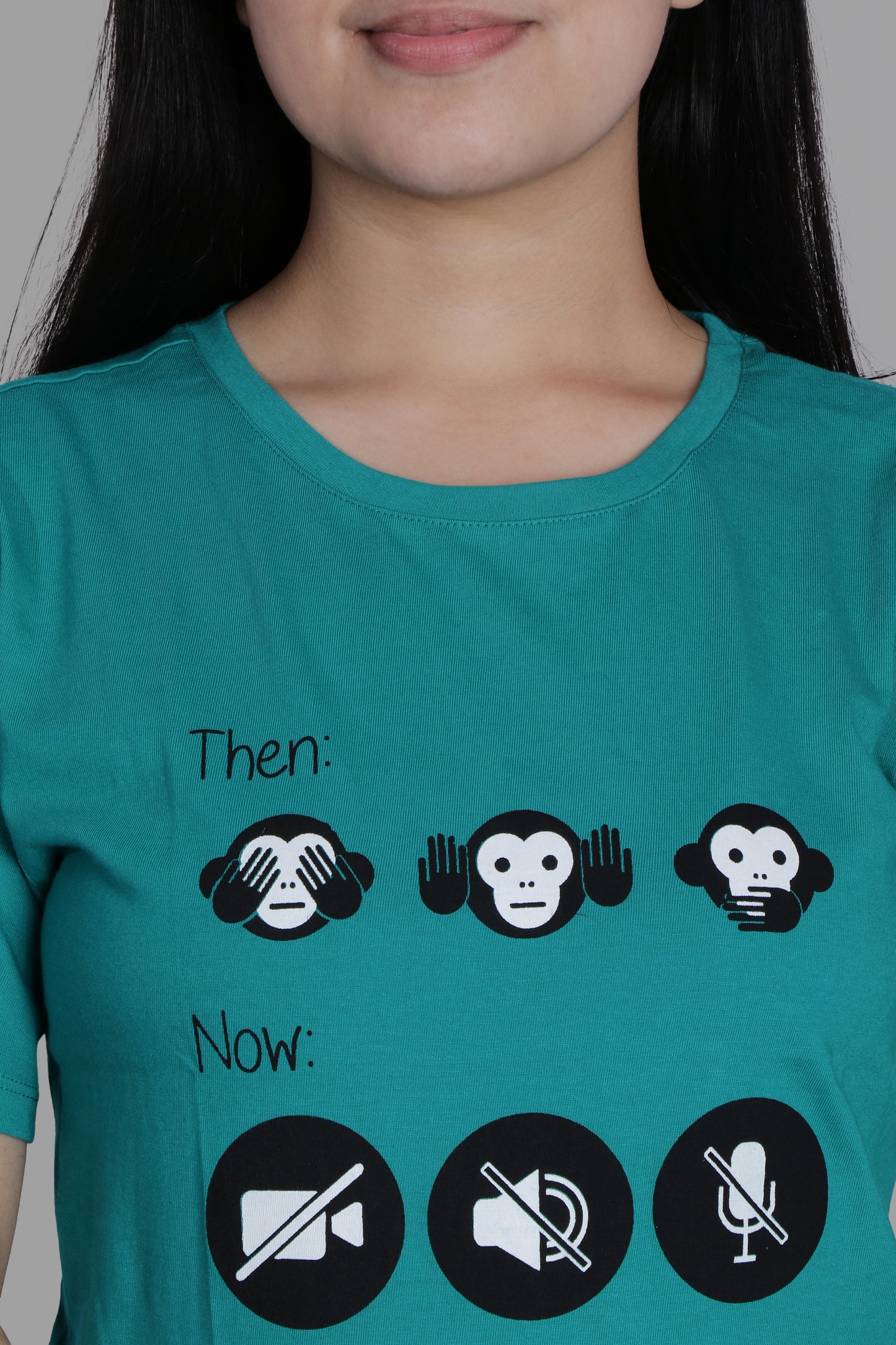 THEN vs NOW T-shirt Rama green ( UNISEX FIT)