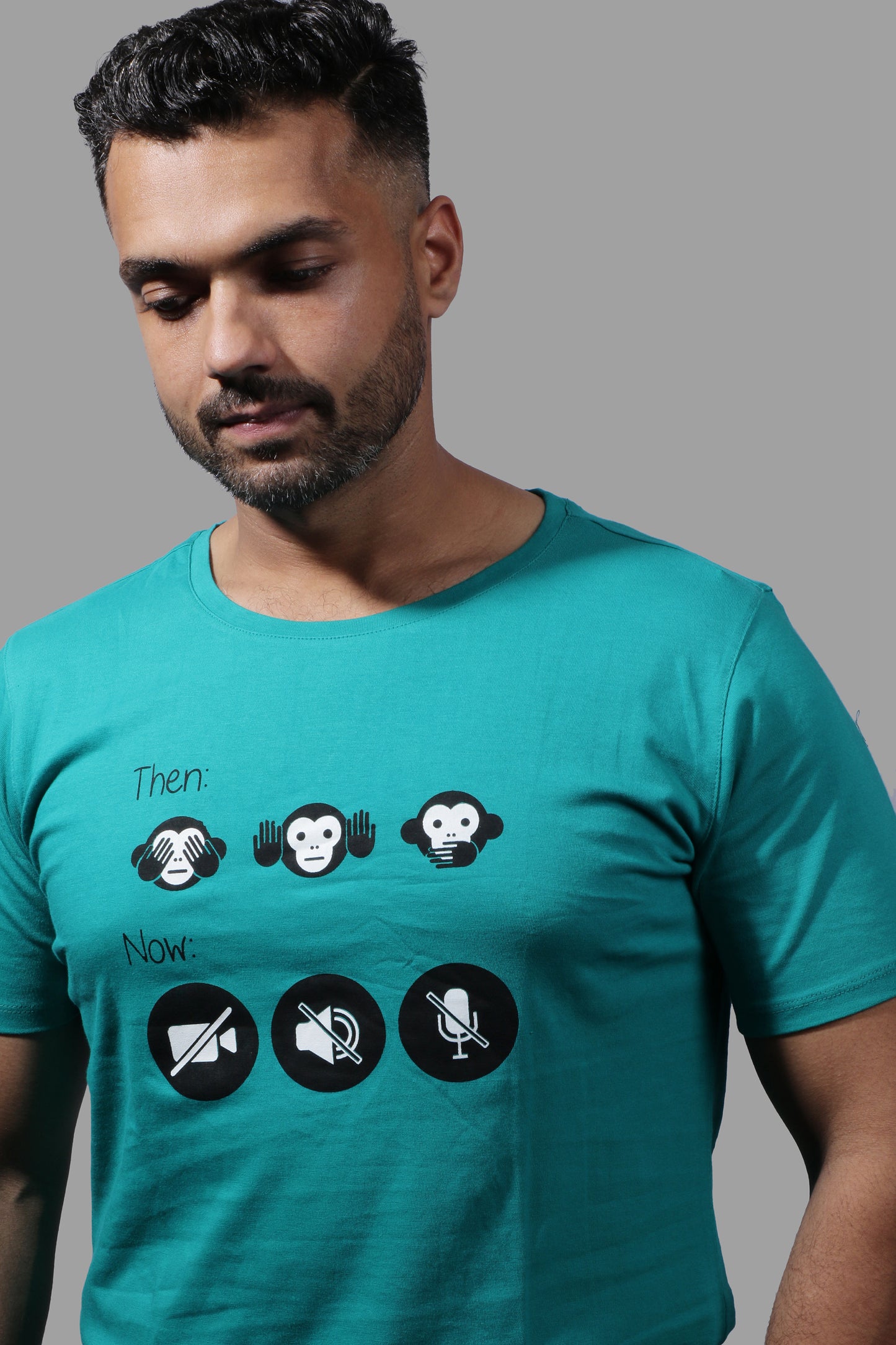 THEN vs NOW T-shirt Rama green ( UNISEX FIT)