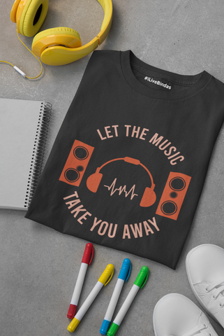 LET THE MUSIC 100% COTTON T-SHIRT (UNISEX FIT)