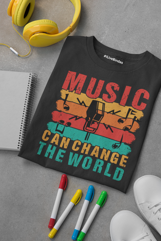 MUSIC CAN CHANGE THE WORLD 100% COTTON T-SHIRT (UNISEX FIT)