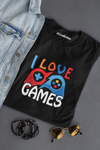 I LOVE GAMES 100% COTTON T-SHIRT (UNISEX FIT)