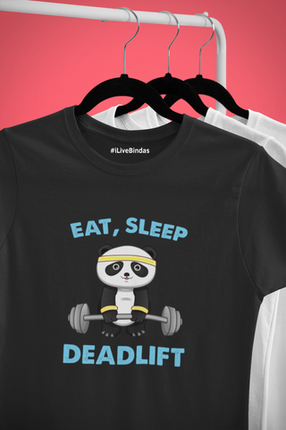 EAT SLEEP DEADLIFT 100% COTTON T-SHIRT (UNISEX FIT)