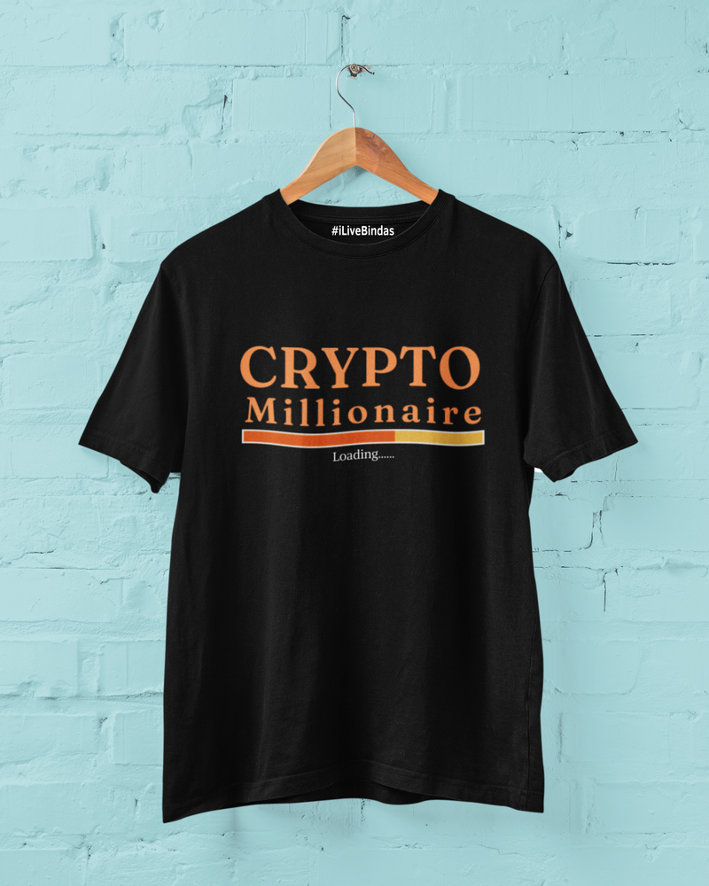 CRYPTO MILLIONAIRE 100 % COTTON T-SHIRT
