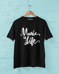 MUSICc IS LIFEe 100 % COTTON T-SHIRT
