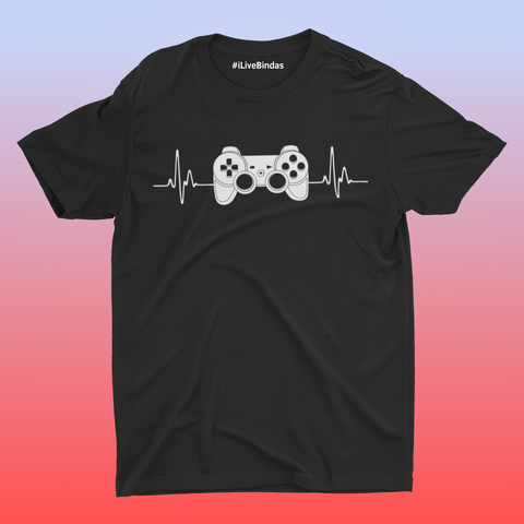 HEARTY GAMER 100% COTTON T-SHIRT (UNISEX FIT)