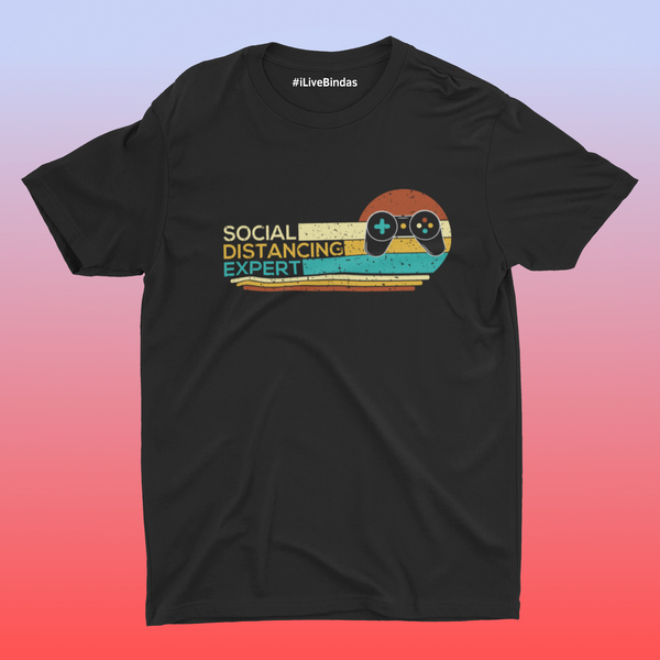SOCIALIZING WITH GAMESE 100% COTTON T-SHIRT (UNISEX FIT)