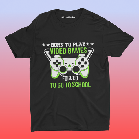 BORN GAMER 100% COTTON T-SHIRT (UNISEX FIT)