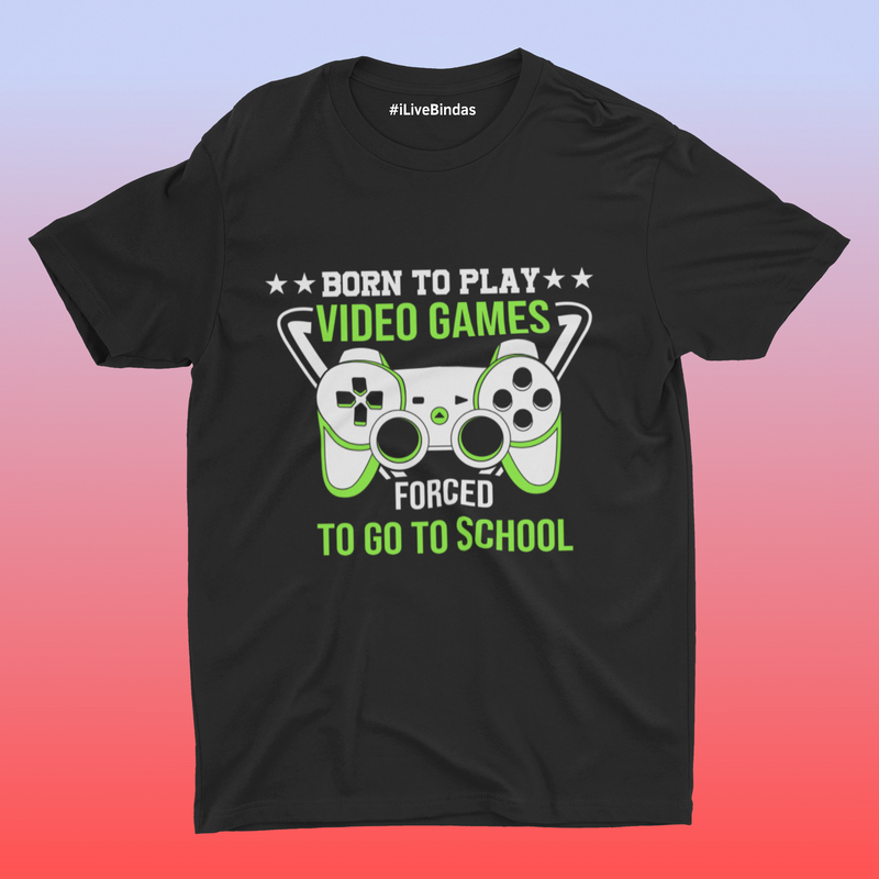 BORN GAMER 100% COTTON T-SHIRT (UNISEX FIT)
