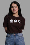 PAUSE.PLAY.STOP Chocolate Brown T-shirt (UNISEX FIT)