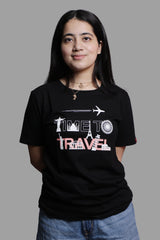 TIME TO TRAVEL BLACK (UNISEX FIT )