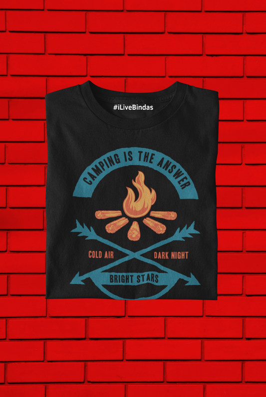 CAMPING 100% COTTON T-SHIRT (UNISEX FIT)