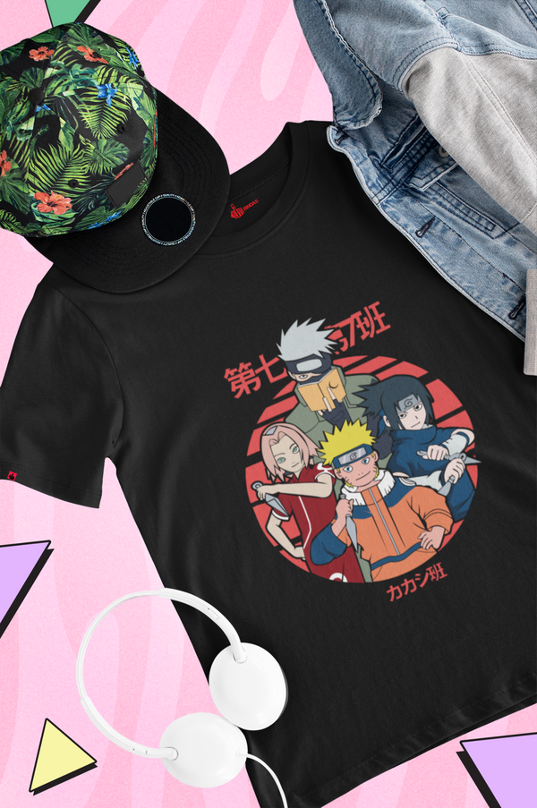NARUTO JAM BLACK  COTTON TEE