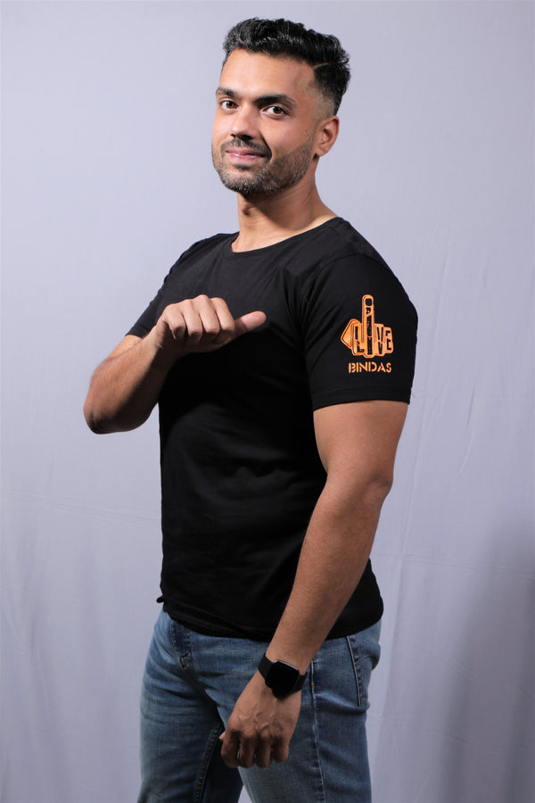 LiveBindas Signature TEE BLACK ( UNISEX FIT)