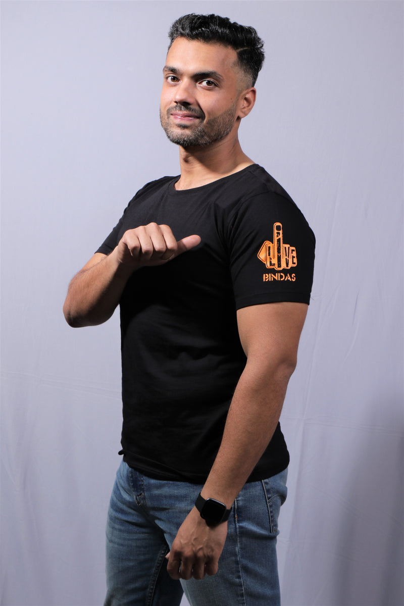 LiveBindas Signature TEE BLACK ( UNISEX FIT)