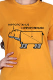 Hippopotamus-Hippopotenuse (F) - Mustard Yellow
